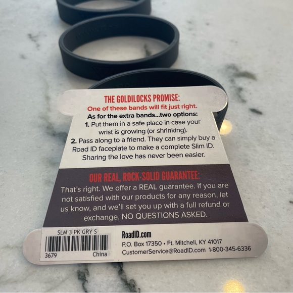 Road ID silicone bands in XS S S/M - Picture 3 of 3